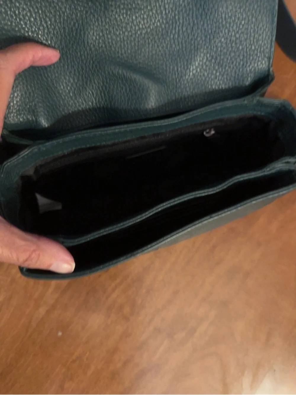 Vince Camuto Genuine Leather Crossbody Bag Dark Green NWOT